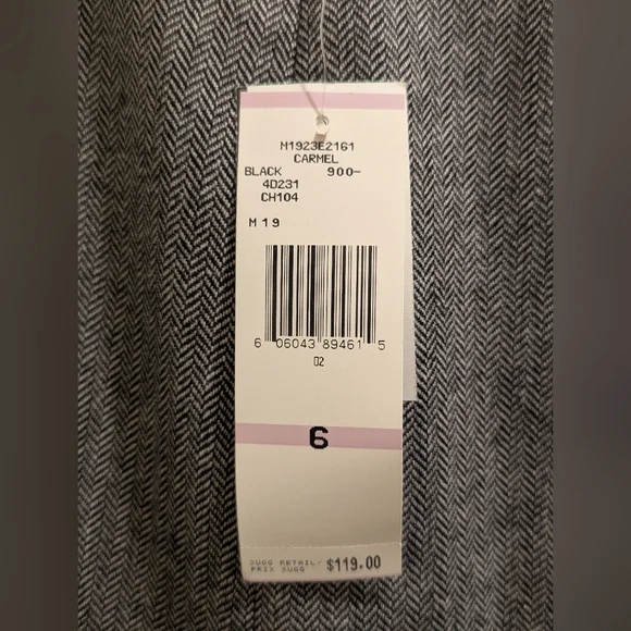 Jones New York Country Wool Blend Black/White Herringbone Embroidered Skirt- 6 - Picture 12 of 12